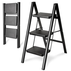 Escalera plegable de 3 peldaños